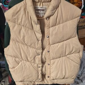 Campus Men's Tan Puffer Vest